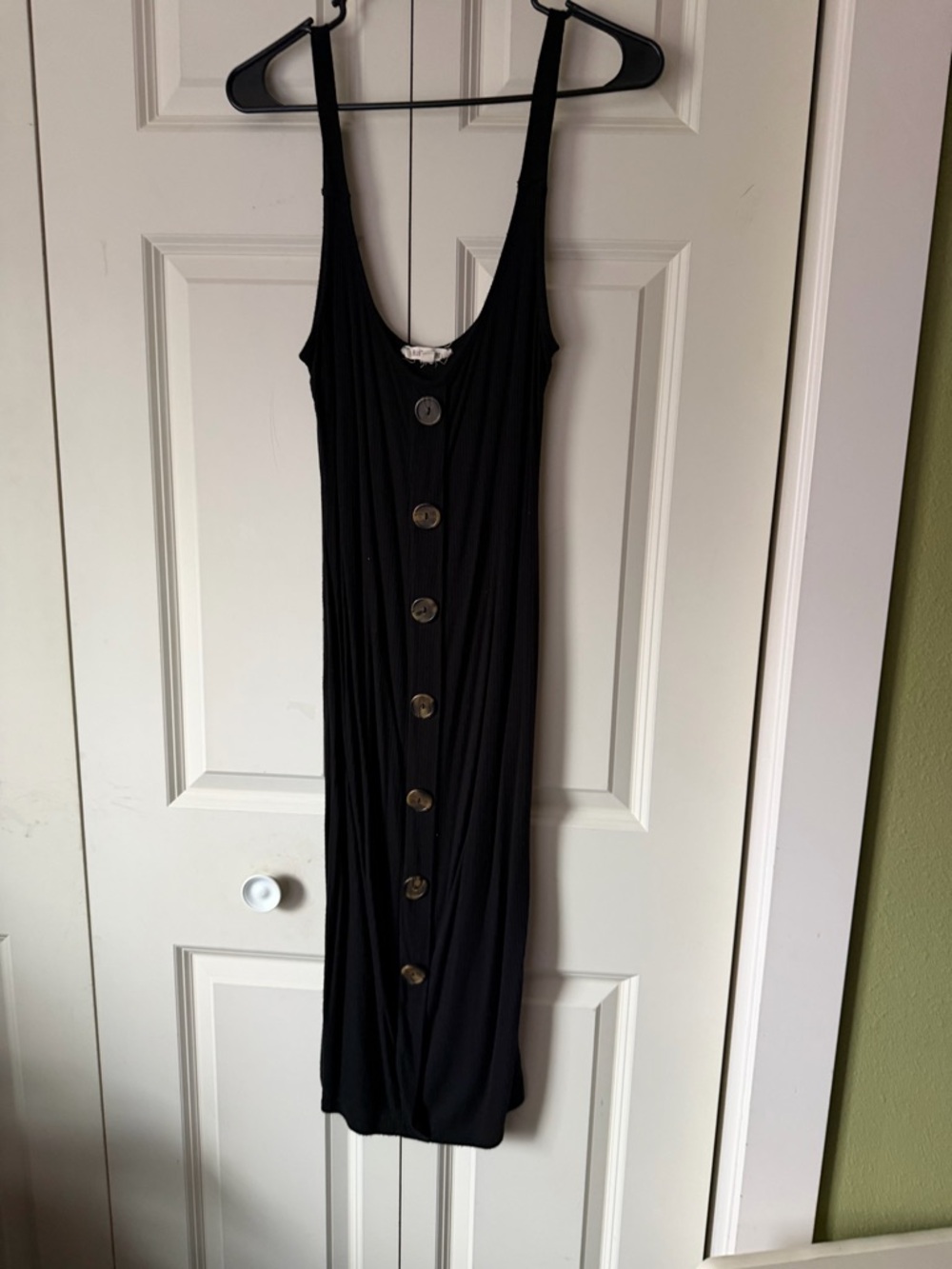 Rolla Coster Black Button-Down Sleeveless Midi Dress